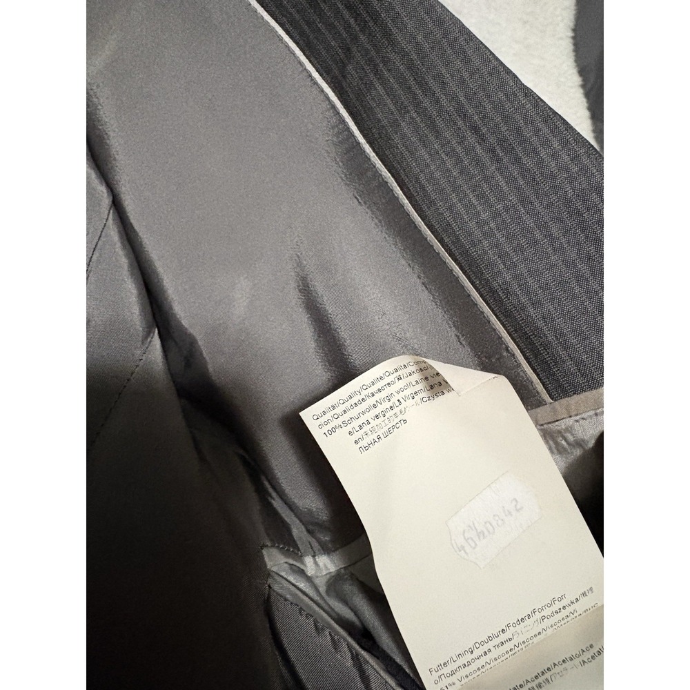 Hugo Boss Men's Gray Striped Sport Blazer Wool Jacket Size 36S READ - Picture 10 of 11